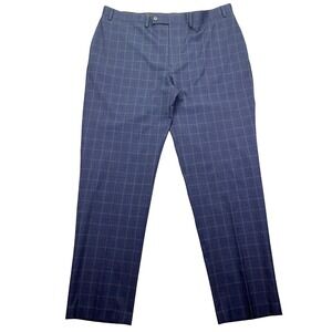 Lauren Ralph Lauren Plaid Dress Pants Modern Fit Blue 42x32 Fits 40" Boho Grunge